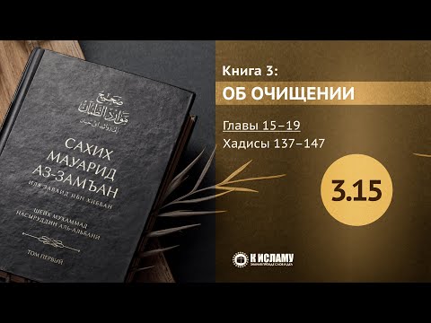 Главы 3.15–3.19. Бережливое отношение к омовению. Хадисы 137–147. Сахих Мауарид аз-Замъан