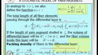 Mod-01 Lec-11 Modelling of Internal Yarn Geometry