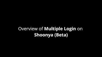 Overview of Multiple Login on Shoonya (Beta) | Finvasia