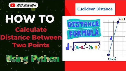 How  to Calculate Distance Between Two Points using Python || Euclidean distance between two points