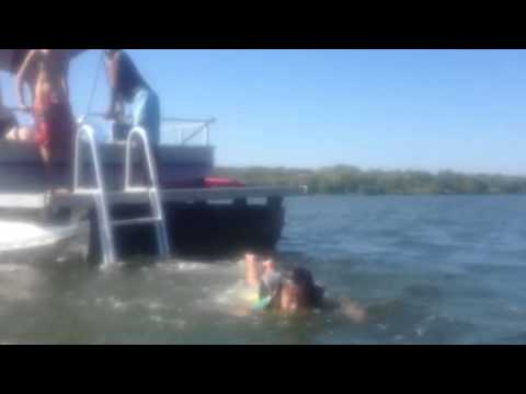 Swimming in the lake