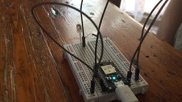 Making a particle photon blink a LED