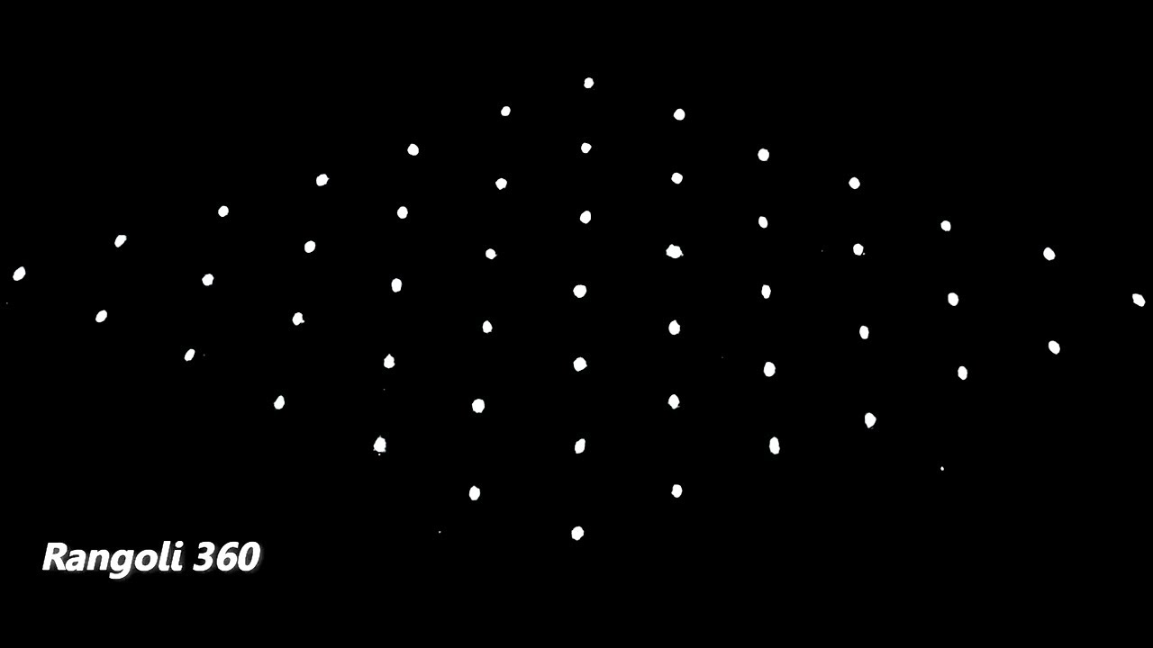 Easy & Simple Sangu flower rangoli with 7X1 dots | New muggulu | Easy rangoli | Kolam | Rangoli 360