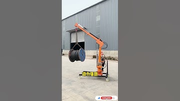 Versatile hydraulic mini crane with integrated remote control for efficiency.