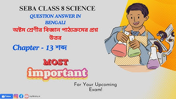 SEBA Class 8 Science Chapter 13 শব্দ Question Answer in Bengali || অষ্টম শ্রেণীর বিজ্ঞান