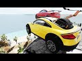 High Ramp Jump #13 Audi Speed Car Crash - BeamNG Drive