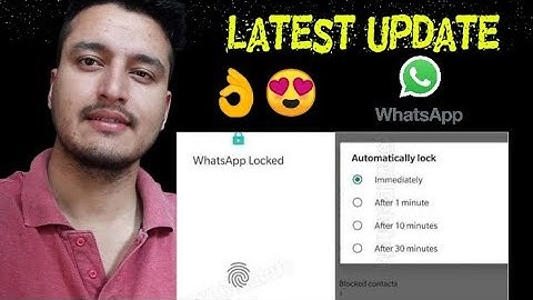 how to Enable whatsapp fingerprint lock | whatsapp fingerprint lock android