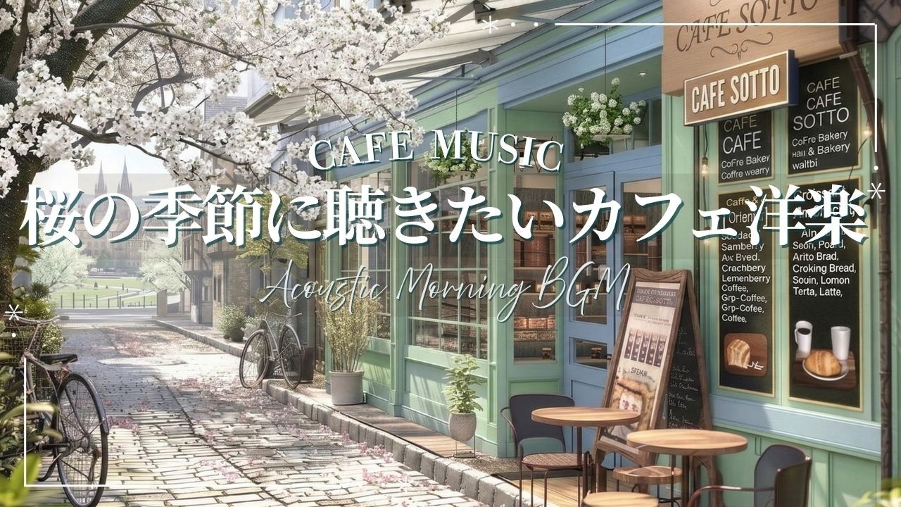 【朝カフェ☕作業用BGM】桜の季節に聴きたいカフェ洋楽🌸春風を感じる心地よい朝のプレイリスト｜Spring Morning Cafe BGM
