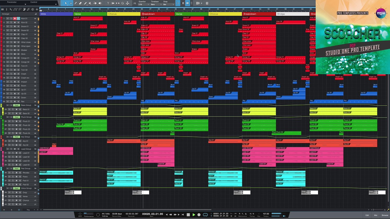 Pop Studio One Pro Template Scorcher 