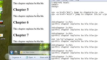 HTML links how to create a bookmark in html notepad with tags in Telugu LESSON: 12 (part-4)