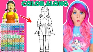 Color Squid Game Doll With Me | COLOR ALONG WITH KIMMI