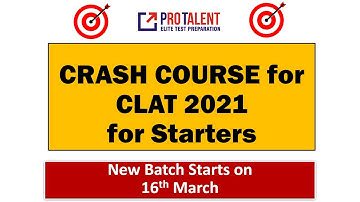 Second Batch - Online Crash Course for Starters for CLAT 2021 I Best in the Country