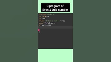 c program of Even Or Odd number #shorts