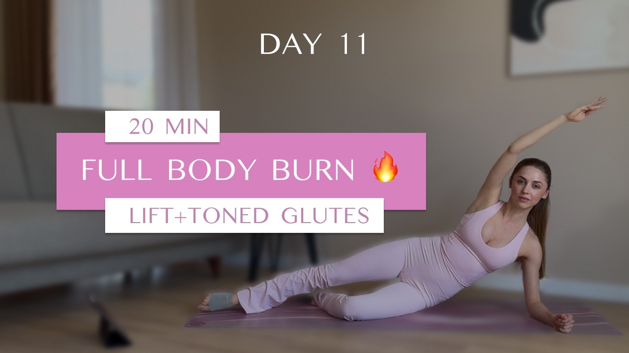 20 MIN FULL BODY BURN 🔥 Lose Fat & Tone Your Core FAST (Day 11) - YouTube