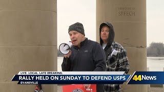 Rally held on Sunday to defend USPS