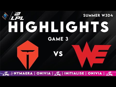 TES vs WE Highlights Game 3 LPL 2025 Top Esports vs Team WE