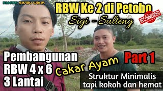 Pembangunan RBW 4 x 6 3 lantai menggunakan cakar ayam, minimalis hemat dan kokoh. Part 1