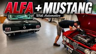 Ford Mustang and Alfa Romeo Giulia 1.6 Super at Widi Automotive's workshop