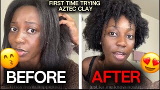 Aztec Clay on My Natural 4C Hair for the First Time | Real Results + Review