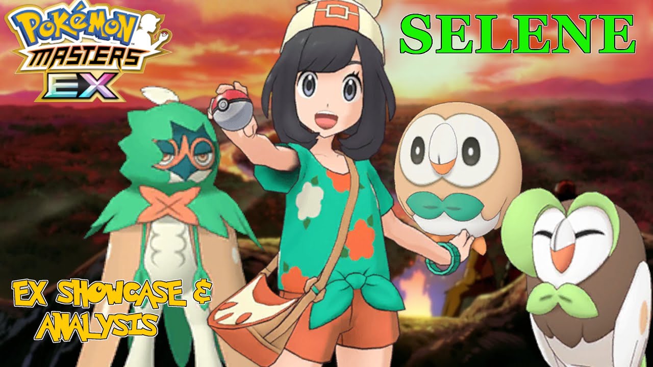 Pokemon Masters EX - Selene & Rowlet EX Showcase & Analysis