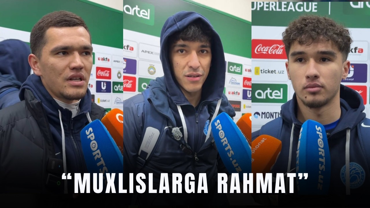 Paxtakor - Navbahor o'yinidan keyingi intervyular Jiyanov/Xolmatov/Usmonov