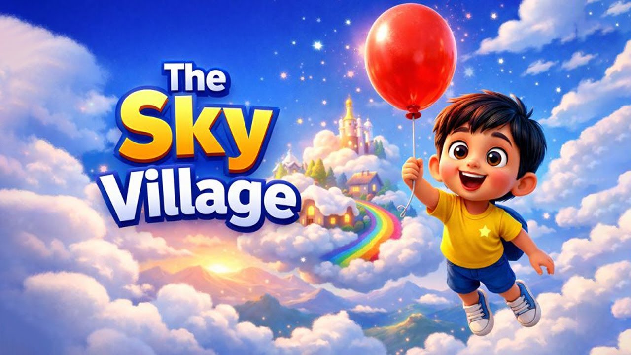 The Balloon That Took a Boy to the Sky Village | kids Moral Video 2026