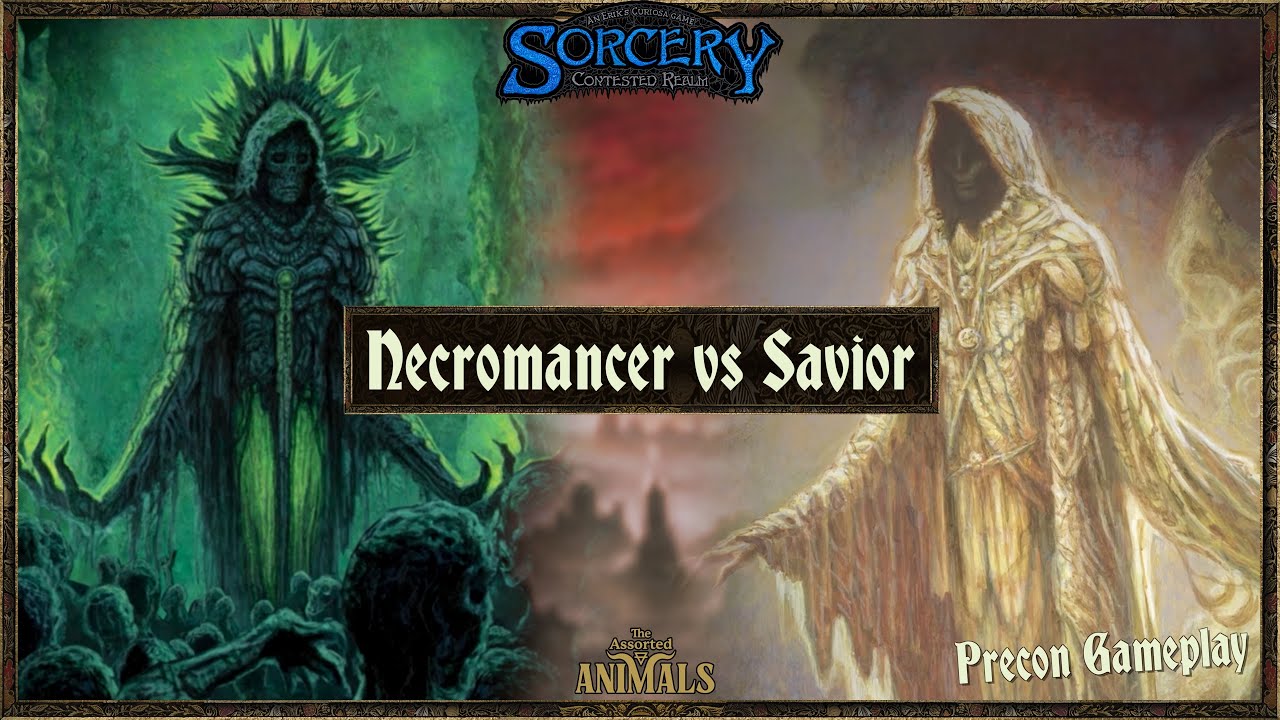 NECROMANCER (💨/🔥) vs SAVIOR (🪨/💧), Sorcery: Contested Realm – Gothic Precon Gameplay