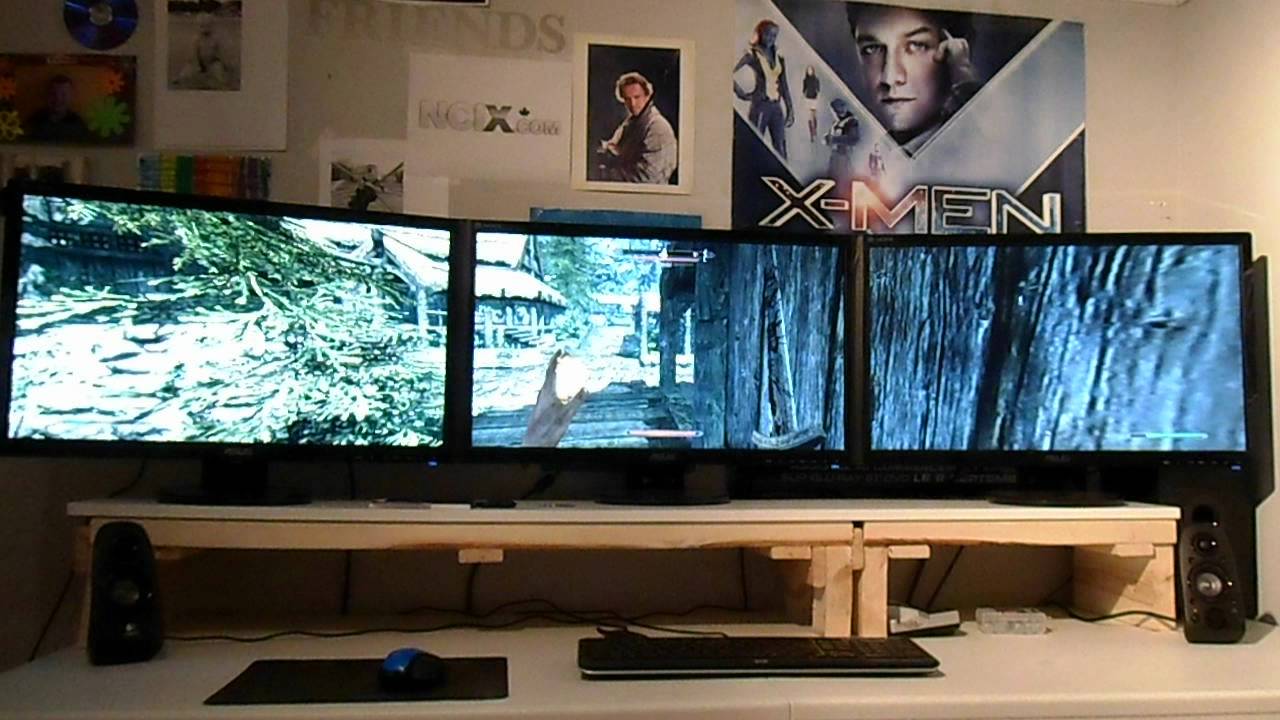 Galaxy GeForce GTX 670 GC 2 way sli SKYRIM gameplay 6040x1080 always