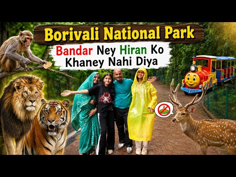 🐒🦌 Borivali National Park | Bandar Ney Hiran Ko Khaney Nahi Diya 😲 l Lion and Tiger Safari Kiya 🚙🦁🐆