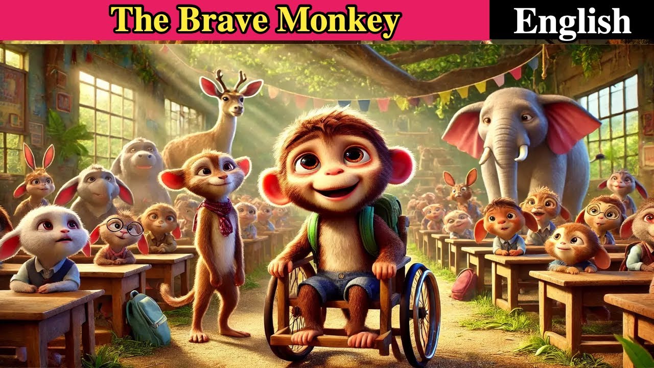 The Brave Monkey  (English Story) | Panchatantra | Kids Story | Moral Story