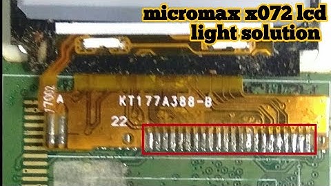 Micromax X072 Display Light Solution