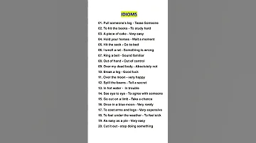 Top 20 Idioms Phrases 