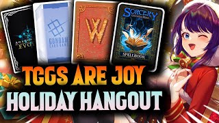 TCGs are JOY. RZR Trading Card Game Holiday Hangout