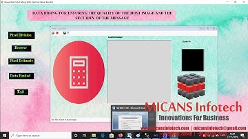 Data Hiding For Ensuring  And The Security Of The Message ASP.NET PROJECT IEEE 20190-2020
