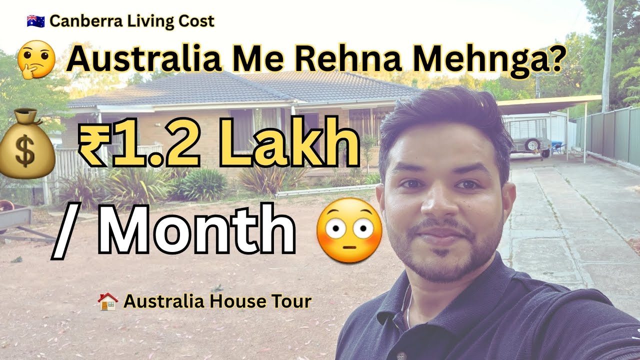 ₹1.2 Lakh / Month?! 😳 Canberra Living Cost | Australia House Tour 🇦🇺