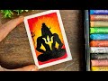 How to draw Shiva Lingam using Oil Pastels | Simple Mahadev painting for beginners | Mini Art