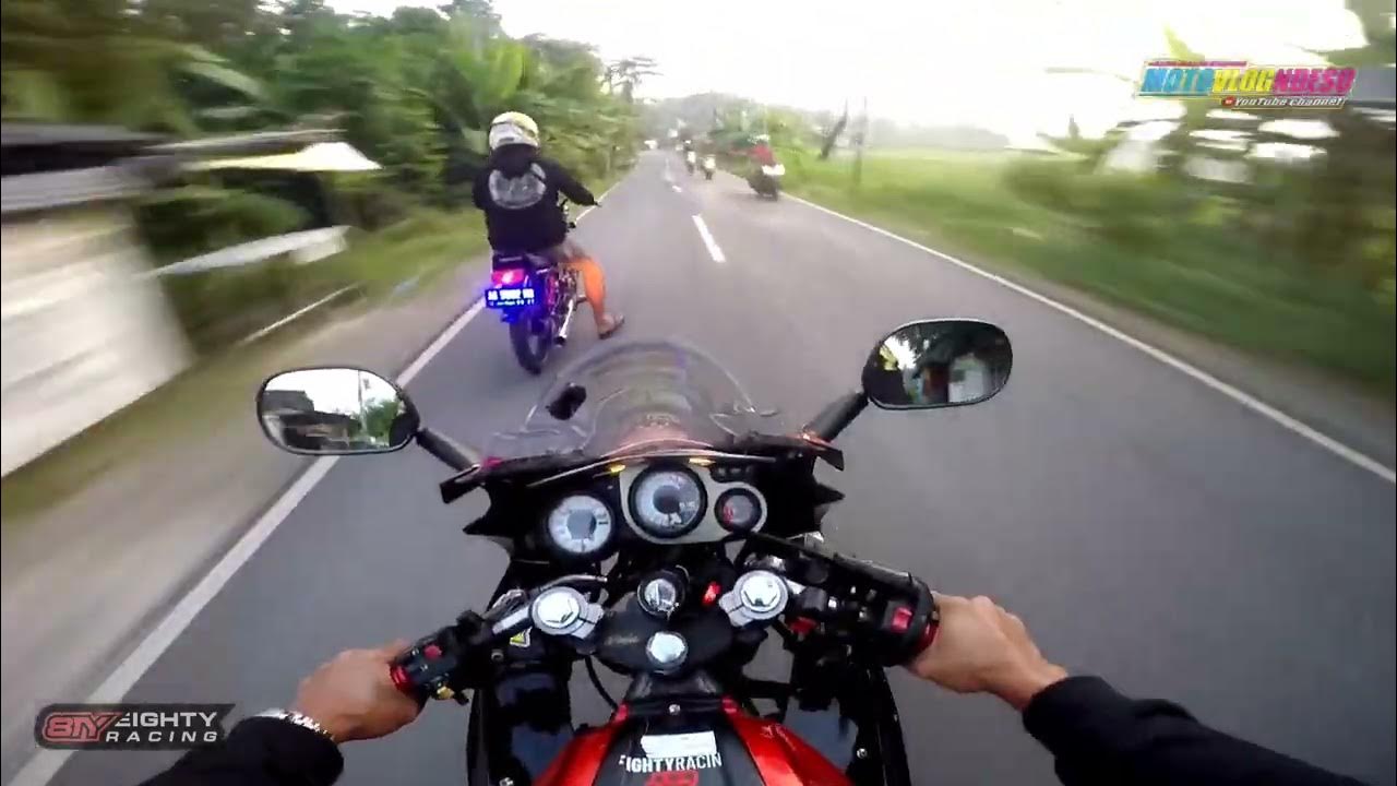 JALANYA BIKIN RESAH!! NYORIDE BARENG RX KING VS NINJA RR YouTube