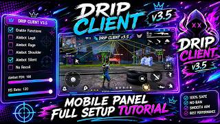 DRIP CLIENT Mod Menu Download & TESTED ( id ban? ) 100% WORKING OB54 UPDATE 😱| HOW TO BUY PANEL