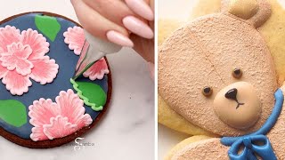 Creating Textures With Royal Icing | Satisfying Cookie Decorating Compilation