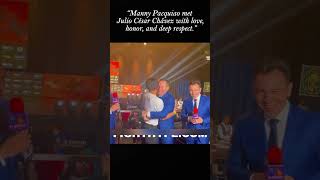 “Manny Pacquiao met Julio César Chávez with love, honor, and deep respect.”