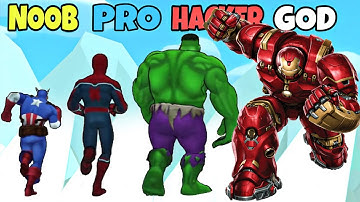 NOOB vs PRO vs GOD in SuperHero Run