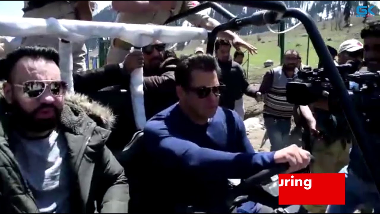 Salman Khan drives polaris buggy during 'Race 3' shoot at Sonamarg