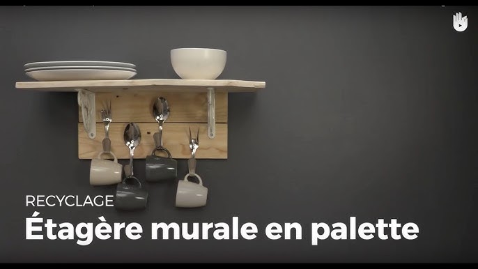 Etagères à épices grand format en bois de palette pour la cuisine