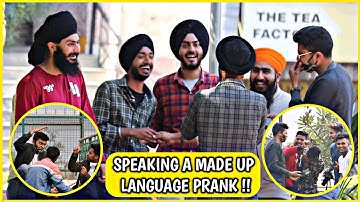 Speaking A Made Up Language Prank |Pranks In India| Funny Public Reactions| Himanshu Basasi