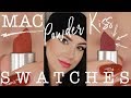 MAC Powder Kiss Lipstick SWATCHES | ALL 16 SHADES