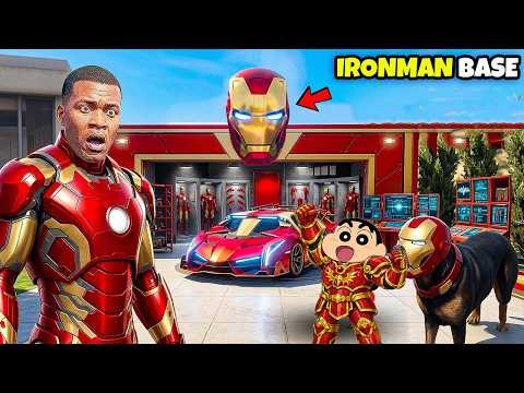Franklin & Shinchan Turn Their House Into An Iron Man Base! || SHINCHAN GTA 5 VIDEO
