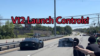 INSANE Burnouts and Launches - Car Show Exits - Gintani SVJ, GT3RS, 812, 765LT, BMW G80 M3, & More!