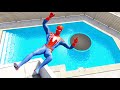 GTA 5 Ragdolls SPIDERMAN Jumps/Fails (Physics &amp; Funny Moments) #17