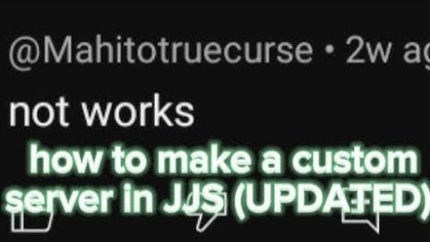 How to upload a custom server in jjs (updated)