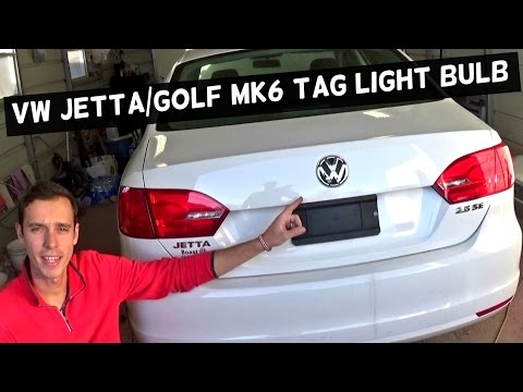 VW JETTA MK6 TAG LIGHT LICENSE PLATE LIGHT REPLACEMENT REMOVAL | VW GOLF MK6